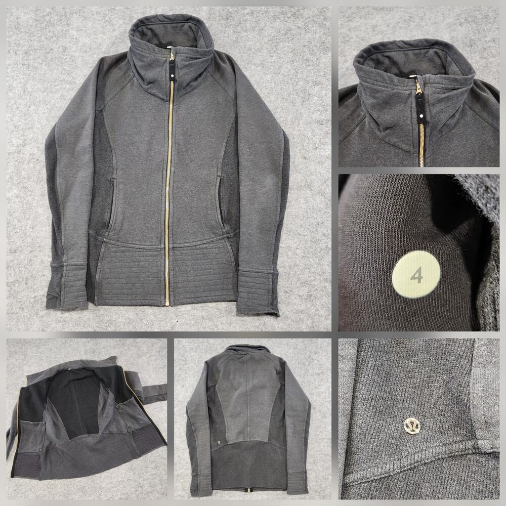 Lululemon Womens Size 4 Radiant‎ Full Zip High Collar Running Athleisure Jacket